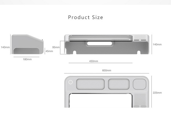 Desk organizer with hands warmer